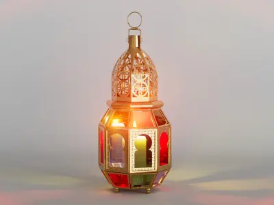 Arabian Lantern Low-poly 3D model
