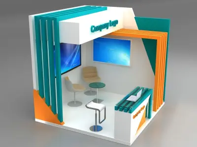Booth Des 3m x 3m 3D model