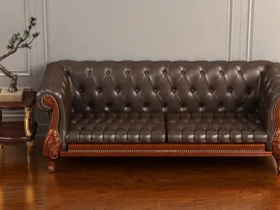 cabinet cabinet wardrobe sofa bed table bookshelve 3D model