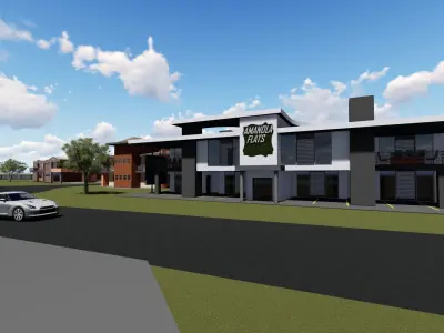 Guest Houses Low-poly 3D model