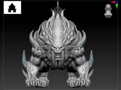 lion variation beast animal sacred zbrush 3D model