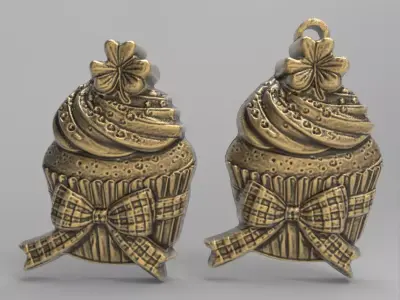 st patrick day cup cake decor  3D print model