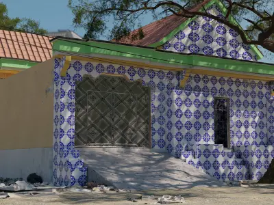 Realistic Somali Villa 3D Model  Luxury House with PBR Textures 3D model