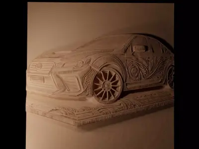 car CNC 3d Print High Relief Sand Casting 3D print model