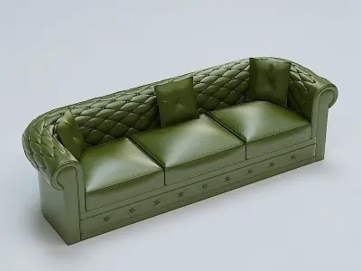 Sofa chesterfield 3D model