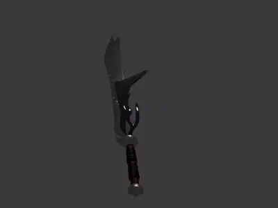 Fantasy Sword with Ornate Guard - Game Ready Weapon 3D Model Low-poly 3D model