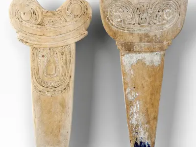 Pair of Massim Canoe Splash Boards from Papua New Guinea 3D model