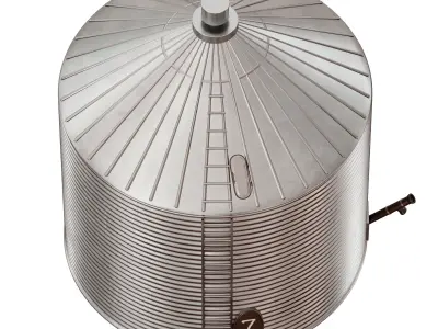 Metal fuel tank 3D model