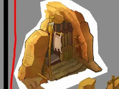 Game Mountain Building - Hole 06 3D model