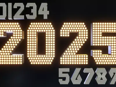 Times Square New Years Eve Numerals 3D model