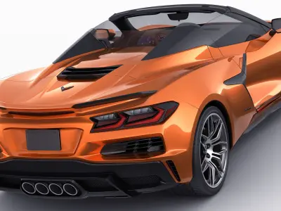 Corvette Z06 2023 convertible  C8 3D model