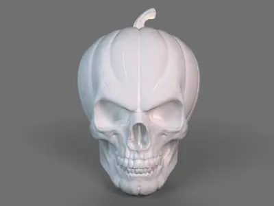 pumpkin-shaped skull 3D print model