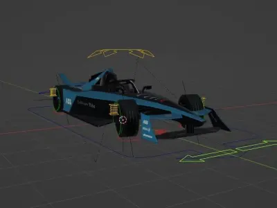 F1 car 3d textured model  Low-poly 3D model