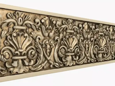 Moulding ornate wall panel 3D print model