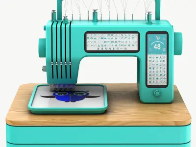 Embroidery machine 3D model