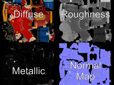 Toy Soldier Nutcracker Model Pack with Detailed Textures Low-poly 3D model