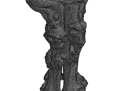 Gothic Skull Pedestal Fantasy Prop Low-poly 3D model