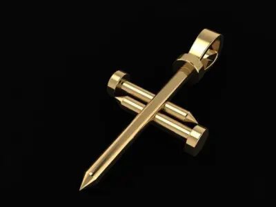 Nail Cross Pendant 3D print model
