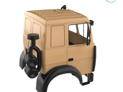 MAZ 5516 Military Cabin - Full Professional Version 3D print model