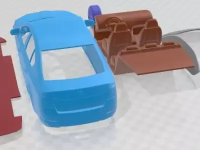 Skoda Octavia Sedan 2013 Printable Car 3D print model