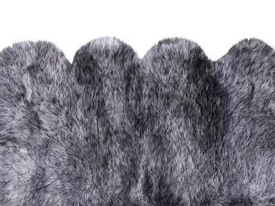 Carpet Sheepskin light gray 3D model