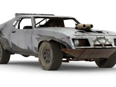 Speed Demon 3D Model Futuristic Hypercar Design Low-poly 3D model