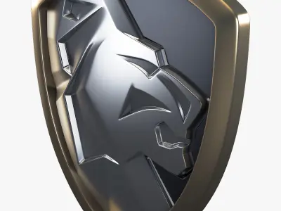 Lion Shield Insignia v 1 3D model