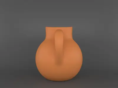 pitcher 3d model orange vase 3D model