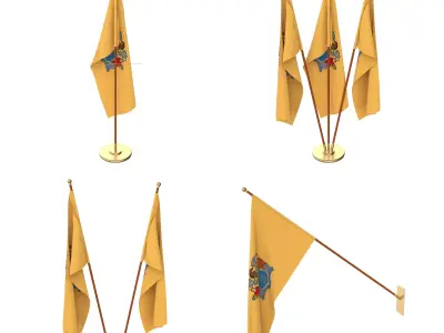 New Jersey Flag Pack 3D model