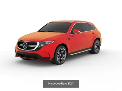SUV collection Mercedes EQC Porsche Cayenne and Hammer H1 3D Model Pack