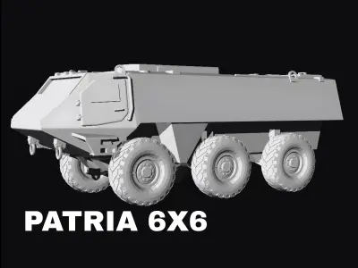 Patria 6x6 armored personal vehicles 3D print model