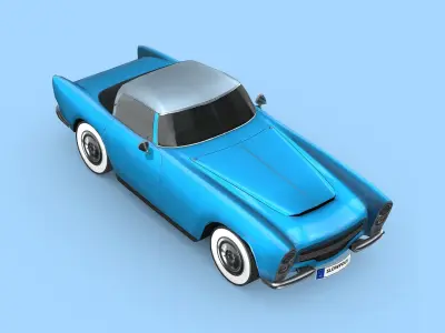 Dodge Zeder Z-250 1953 Low-poly 3D model
