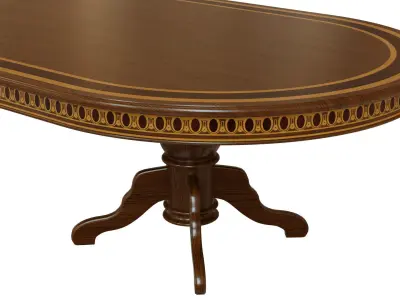 Wooden table with veneers 4000 3D model