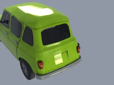 Renault 4 car Low-poly 3D model