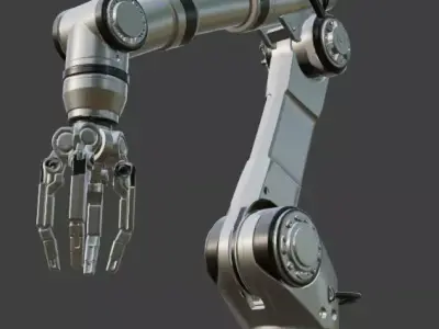 Industrial Robotic Arm 3D Model 3D model