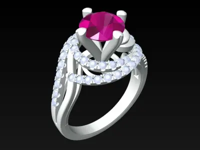 Diamond Ring - Womens Rings - N318 3D print model