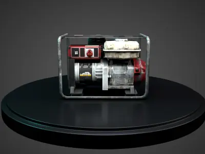 Generator water pump for sims Low-poly 3D model