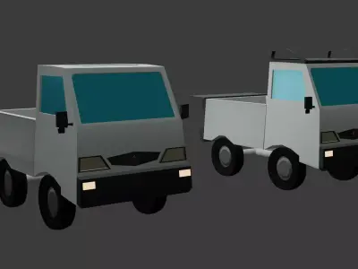 Low Poly Kei truck Low-poly 3D model