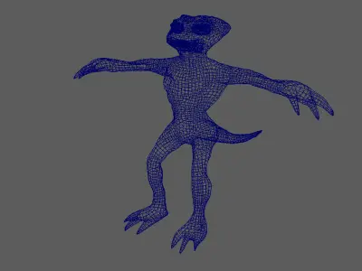 Half Haman and Reptile 3D model