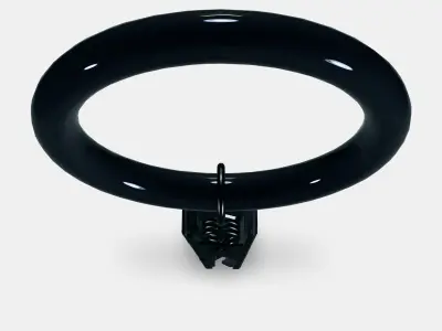 SYRLIG Curtain ring with clip and hook 3 Low-poly 3D model