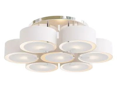 foresta-sl483-502-07 ceiling light with six round shades 3D model