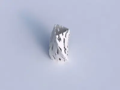 Vase twist triangle with cuts 3D print model