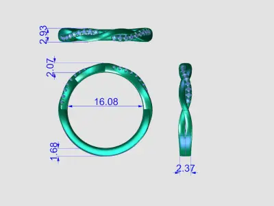 WEDDING RING MY056 3D print model