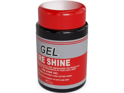 Car cleaning Tire Shine Gel Low-poly 3D model