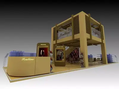 Poullive Exhibition 6x18 Booth 3D model