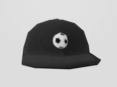 soccer cap Low-poly 3D model