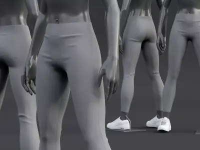 Nike Womens Tights PRO 3D model