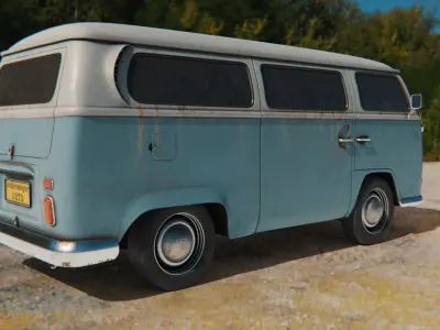 Volkswagen Kombi 1973 3D model