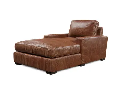 Maxwell Leather Chaise 3D model