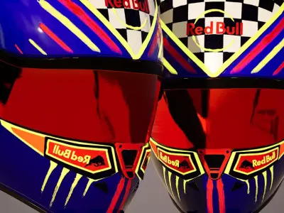 Redbull F1 Helmet 3D model